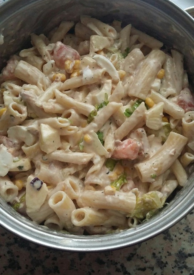 Una foto de Ensalada de pasta con ali oli