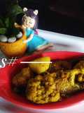 Cauliflower with Vetki fish curry