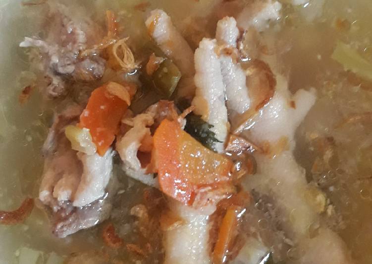 Resep Sop ceker ayam Anti Gagal