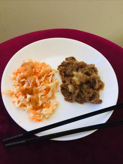 Foto resep Beef Teriyaki & Salad ala (Hokben)