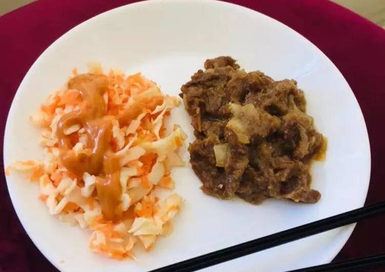 Resep Beef Teriyaki &amp; Salad ala (Hokben) yang Sempurna