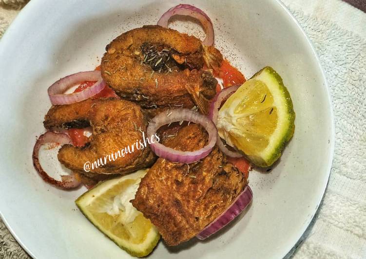 Recipe of Any-night-of-the-week Panfried Paprika Ayu Fish || Hot Fried Fish