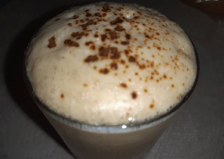 Instant coffee with lots of foam