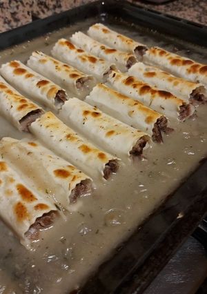Una foto de Canelones de galta sin bechamel