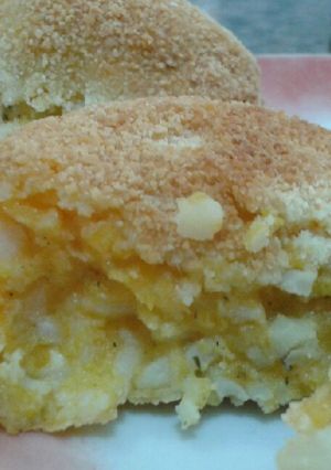 Una foto de Croquetas de papa, calabaza y arroz. Recuperando tuppers!