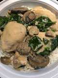 Crockpot Mushroom 🍄 Chicken 🐔 with Spinach