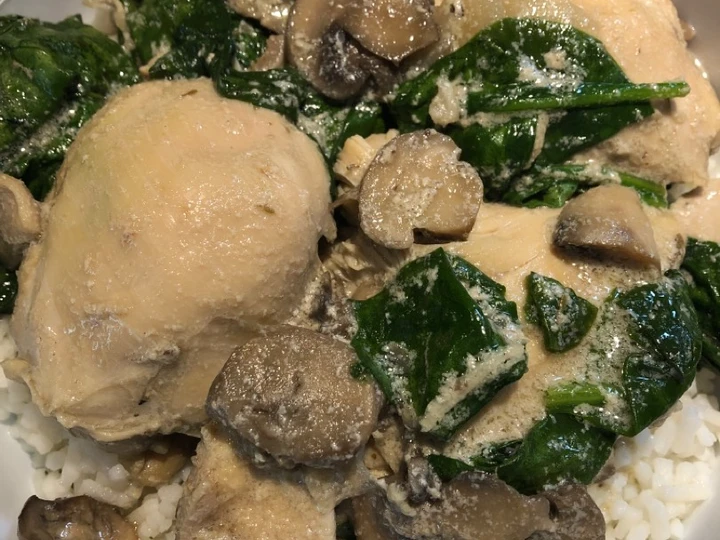 Easy Ways Prepare|Recipe} Crockpot Mushroom 🍄 Chicken 🐔 with Spinach, Perfect