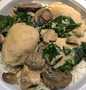 Easy Steps to Make Recipes Crockpot Mushroom 🍄 Chicken 🐔 with Spinach the So Delicious Delicious.