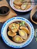 Pempek Lenjer & Telur (dengan susu evaporasi)