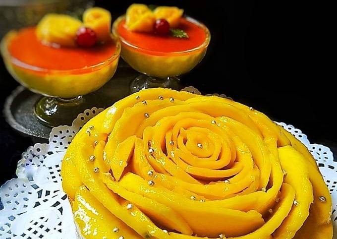 Simple Way to Make Quick Mango Rose Cheese Cake