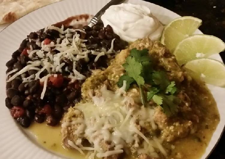 Brad's slow cooker chile verde with ez black beans