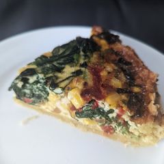 A picture of Gluten free vegetable quiche.