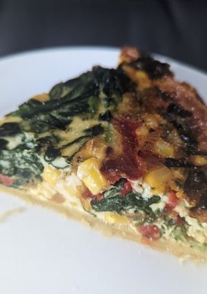 A picture of Gluten free vegetable quiche.