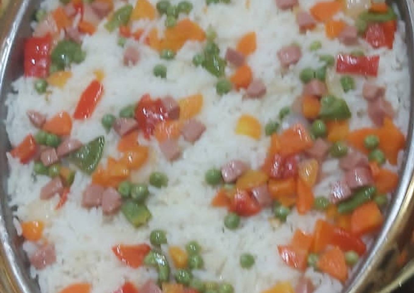 Vegetables white rice