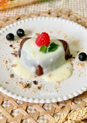 Foto resep Pudding thai milk tea siram vla vanilla