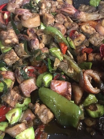 Cara Sederhana Membuat Resep  Oseng cumi asin tempe pedas yang Lezat, Enak