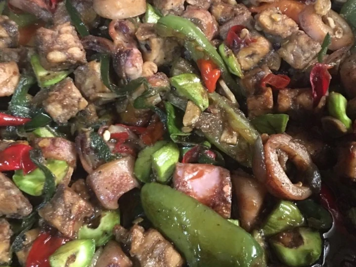 Langkah Mudah untuk Membuat Resep  Oseng cumi asin tempe pedas yang Menggugah Selera, Sempurna