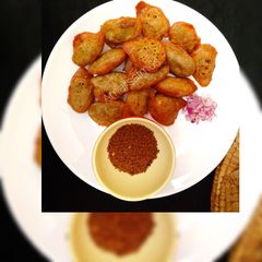 A picture of Yar tsala (millet balls).