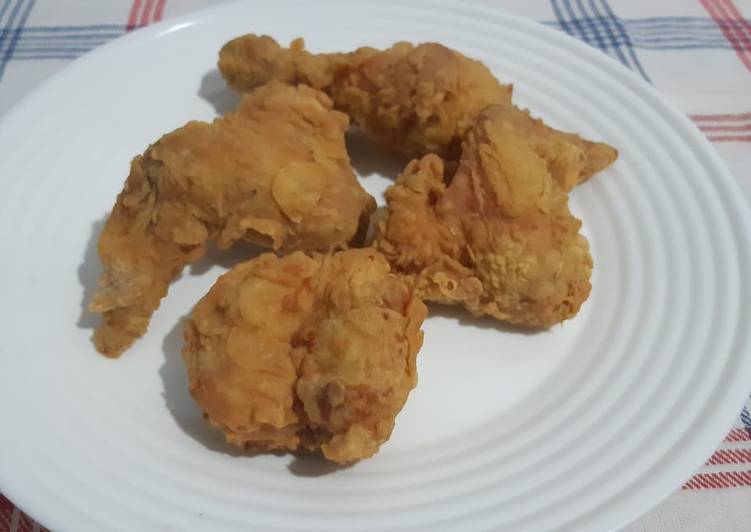 Resep Ayam crispy mudah, kriuk tahan lama Anti Gagal