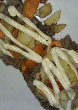 Una foto de Pastel con carne molida