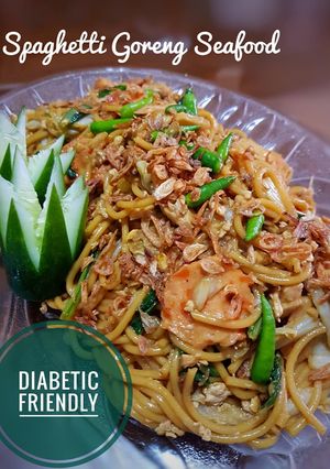 Foto resep Spaghetti Goreng Seafood, Diabetic Friendly ala Al Khair