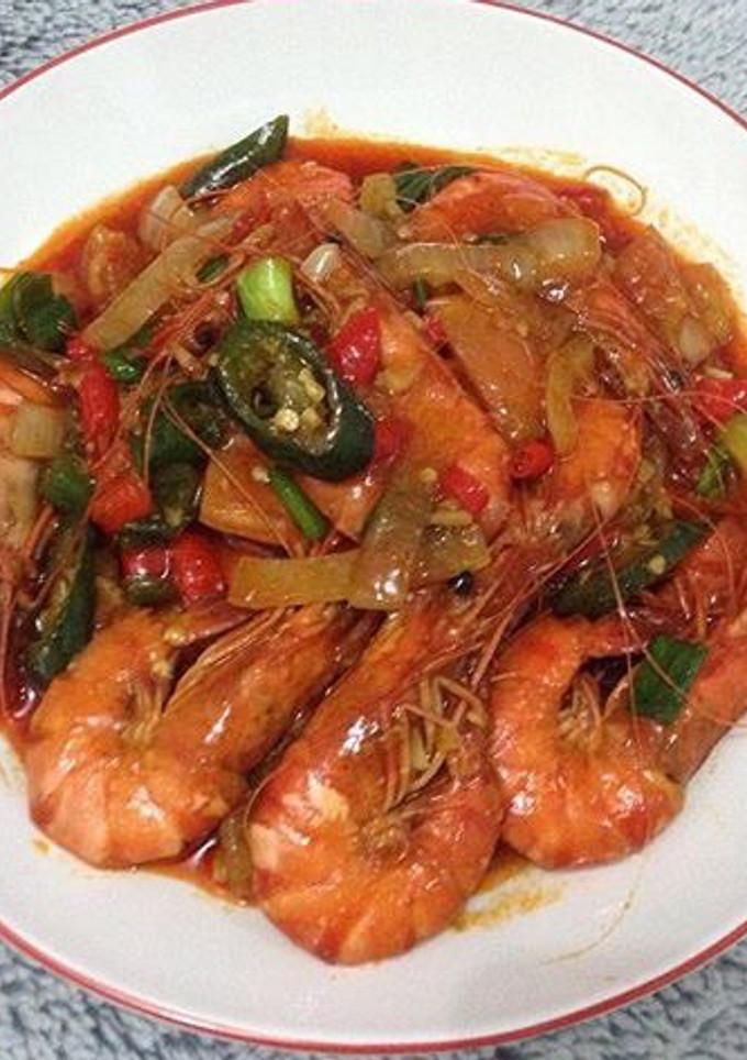 Foto resep Udang Saus Padang