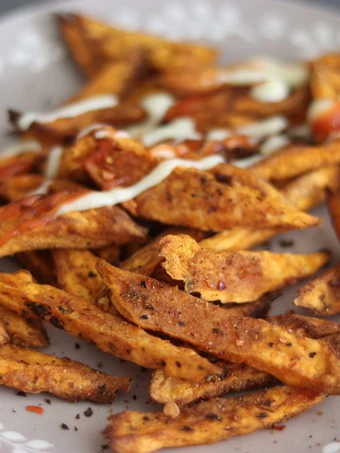 Easy Way Make Recipe Air fry sweet potato spiced chips that is Really Delicious, Really Delicious}