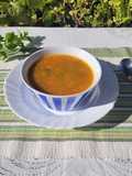 Sopa de verduras y polenta