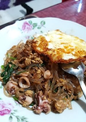 Foto resep Mie Shirataki Tumis Bayam Seafood
