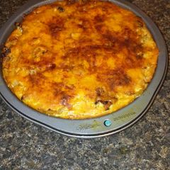 A picture of Sweet Onion and Cheddar Pie.