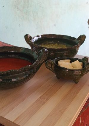 Una foto de Pipian con frijol blanco oaxaqueño