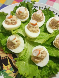 Una foto de Huevos rellenos