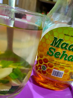 Foto resep Air jahe madu pandan hangat