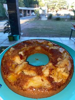 Una foto de Torta invertida de manzana