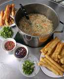 Súp xương, tôm, trứng