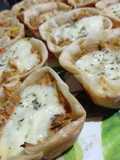 Canastitas de pollo y queso (con carcaza de pollo)