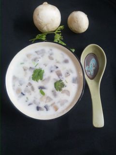 காளான் சூப் (Mushroom soup recipe in Tamil) செய்முறை முக்கிய புகைப்படம்