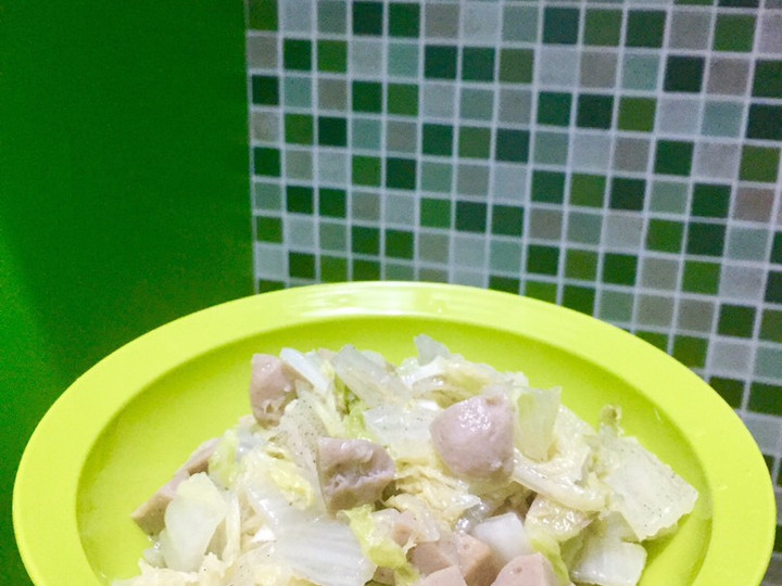 Bagaimana Membuat Cah Sawi Putih + Bakso Sapi yang Enak Banget