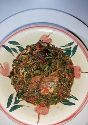 A picture of Oiless Vegetable Soup(efo riro).