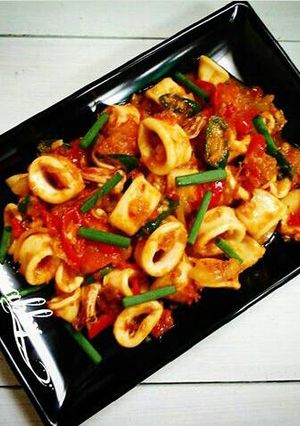 Foto resep Cumi-Cumi Pedas Granat