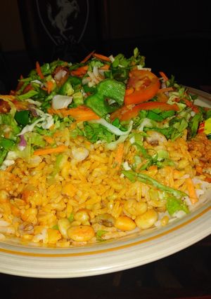A picture of Rice and beans (garau garau).
