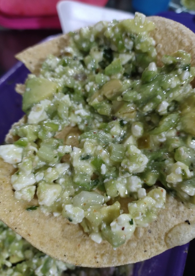 Una foto de Ceviche de queso panela! delicioso