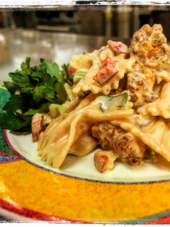 A picture of Buffalo Chicken Pasta Salad.