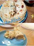 White chapati (oiled thrice and rolled out twice)