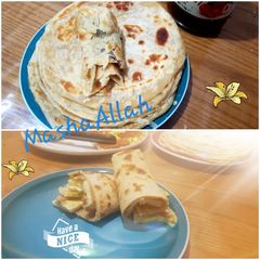 A picture of White chapati (oiled thrice and rolled out twice).