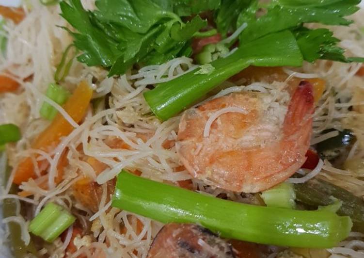 Cara meracik Bihun Goreng Udang, Enak