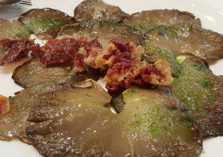 Setas A La Plancha Con Crujiente De Jamon Receta De Milandebrera Cookpad