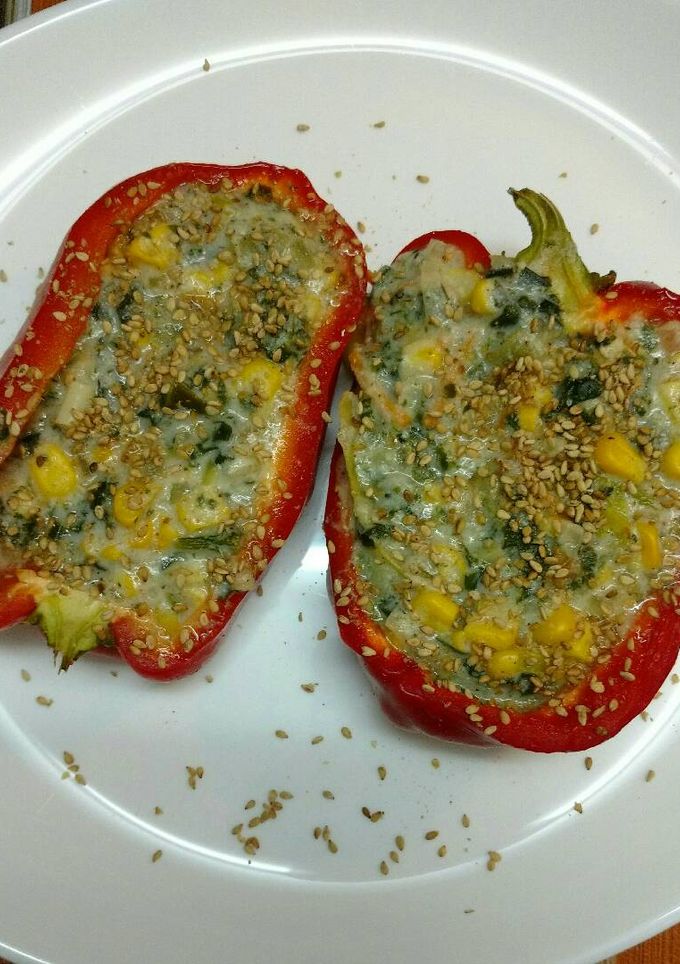 Una foto de Morrones rellenos full vegetales