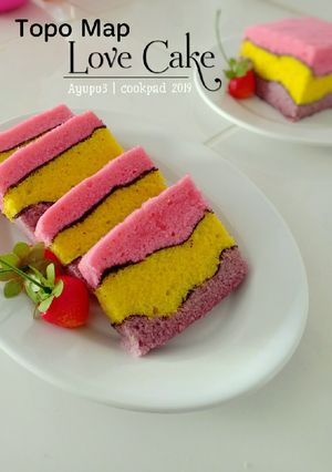 Foto resep 📑 Steamed Topo Map Love Cake