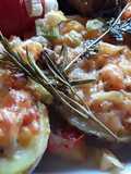 Sig's Tomato and potato mash filled potato boats